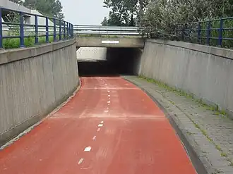 De tunnelbuis vanaf de Molenkrite (2011)