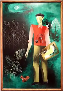 Zelfportret met ekster Gerrit