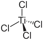 Structuurformule van titanium(IV)chloride