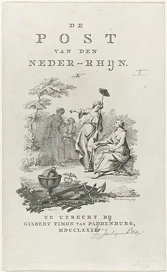Titelblad van het tijdschrift in 1781.