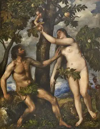 Titiaan: Adam en Eva