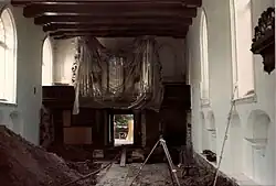 Orgel tijdens restauratie van de kerk