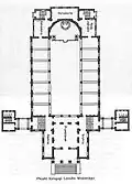 Plattegrond van Grote Synagoge van Warschau