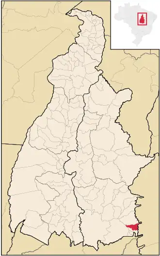 Kaart van Aurora do Tocantins