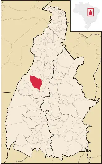 Kaart van Dois Irmãos do Tocantins