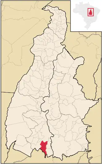 Kaart van Jaú do Tocantins