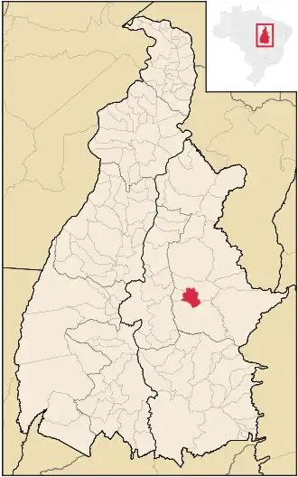 Kaart van Lagoa do Tocantins