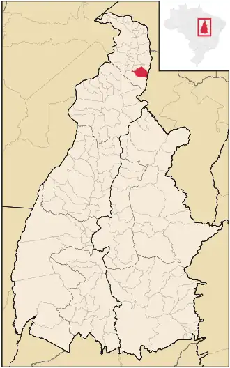 Kaart van Palmeiras do Tocantins