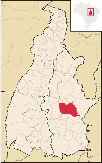 Kaart van Ponte Alta do Tocantins