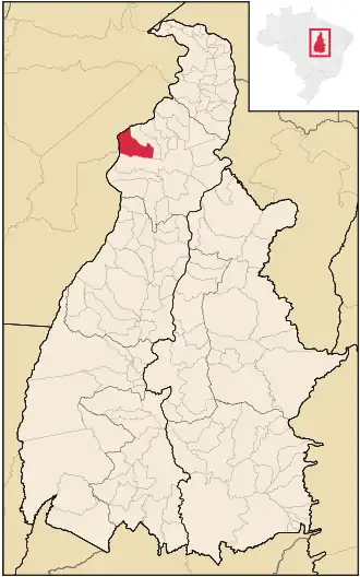 Kaart van Santa Fé do Araguaia