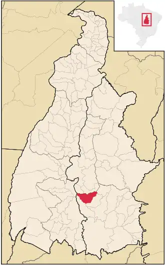 Kaart van Santa Rosa do Tocantins