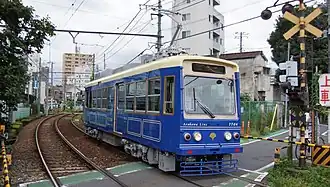 Een Type 7700-tram in dienst (2016)