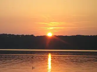 Zonsondergang over de Tollensesee