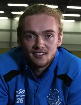 Davies in 2018 als speler van Everton