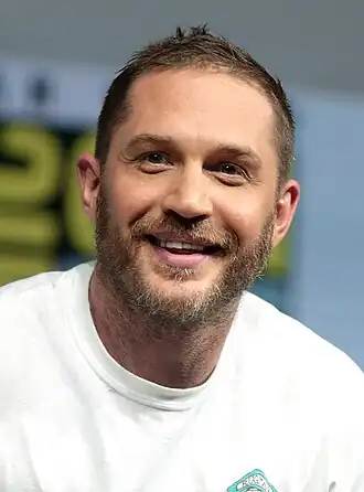 Hardy tijdens de San Diego Comic-Con in 2018