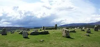 Tomnaverie Stone Circle vanuit het noordoosten.