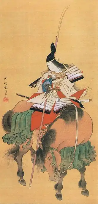 Tomoe Gozen, een tekening van Shitomi Kangetsu (1747–1797)