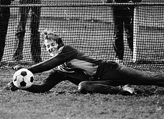 Ton van Engelen spelend voor Feyenoord in december 1979