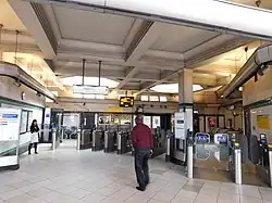 Interieur van de stationshal