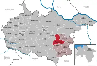 Kaart van Toppenstedt