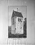 De losstaande toren zoals die er tot 1871 uitgezien moet hebben