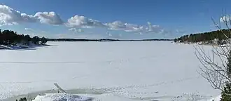 Fjord bij Torsby in de winter