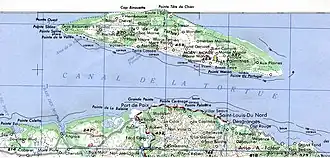 Kaart van Île de la Tortue (Latòti, Tortuga)