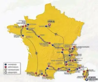 Routekaart van de Ronde van Frankrijk 2013