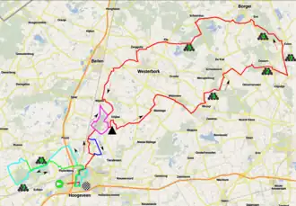 Routekaart van de Ronde van Drenthe 2019