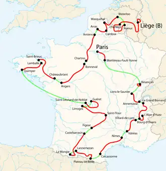 Routekaart van de Ronde van Frankrijk 2004