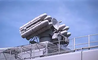 Lanceersysteem op het fregat Tourville.