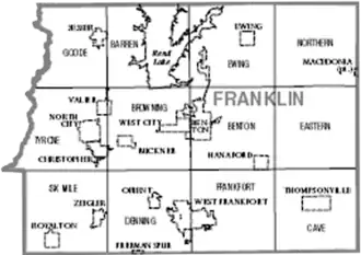 Kaart van Franklin County