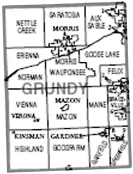 Kaart van Grundy County