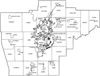 Kaart van Sangamon County