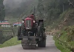 Een provisorische wals in India