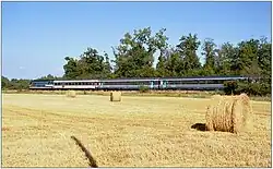 Directe trein tussen Parijs en Royan bij Saujon in 2003