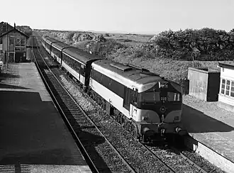 Trein bij station Gormanston (1988)