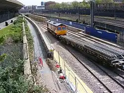 De westelijke inrit van de Crossrail tunnel onder de binnenstad.
