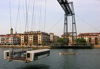 de gondel van de zweefbrug in Portugalete