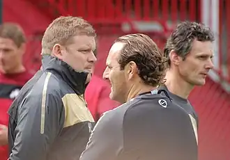 Hein Vanhaezebrouck (links), Yves Vanderhaeghe (midden) en Francky Vandendriessche (rechts)