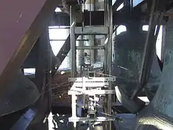 Gerichte tuimelaars op de bassen van de beiaard in de Domtoren in Utrecht