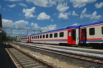 Een regionale trein in Turkije, hetzelfde type dat ontspoorde.