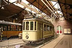 HTM 274 bij de Tramlijn Nederlands Openluchtmuseum te Arnhem; 10 augustus 2006.