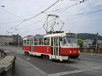 Tram Tatra T3 in Praag