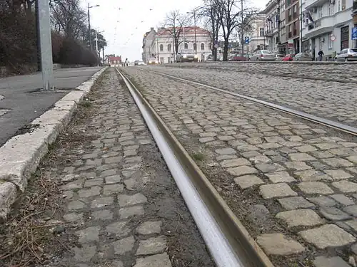 De groef in een tramrail
