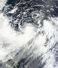 Foto of weerkaart van orkaan