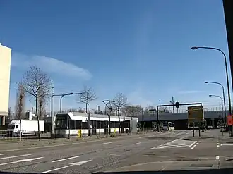 Antwerpen-Luchtbal waar tramlijn 6 onderdoor loopt, 2010