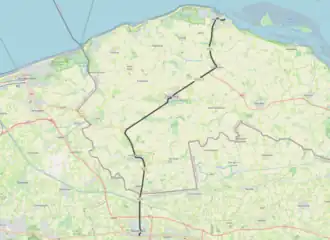 Tramlijn Breskens - Maldegem op de kaart