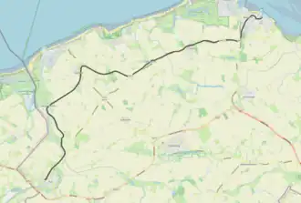 Tramlijn Breskens - Sluis op de kaart