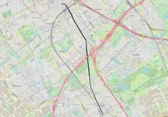 Tramlijn Den Haag Huygensplein - Delft Rotterdammerpoort op de kaart